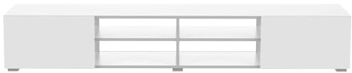 Podium TV Blanc 185 2 portes, Blanc, 185x42x31 cm