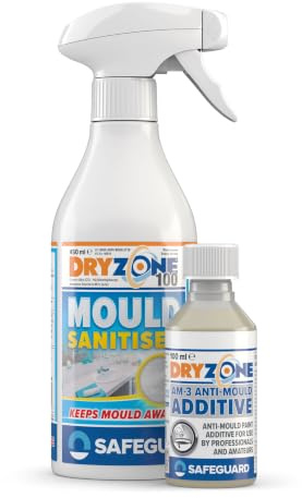 Dryzone Mould Treatment including Dryzone 100 Mould Spray & Dryzone Anti-Mould Paint Additive - Remove and Prevent Mould Infestation