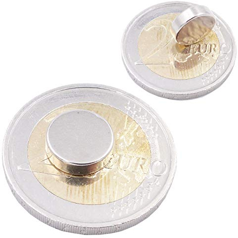 Brudazon | 40 Scheiben-Magnete 10x3mm | N52 Güteklasse - Neodym-Magnete | Ideal für Modellbau, Foto, Whiteboard, Werkstatt, Kühlschrank | Magnetscheibe