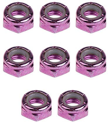 Inzopo Skateboard-, Truck-, Rad-, Achsenschrauben, Muttern, Longboard-Hardware, Zubehör für Männer und Frauen, Outdoor, Skateboarding, Violett, 8 Stück