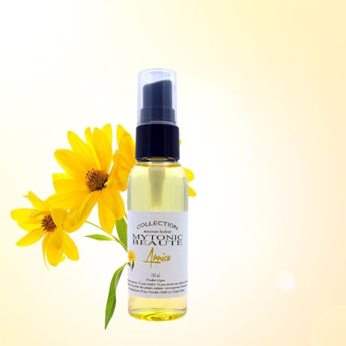 Huile d'Arnica Macérat | Corps Cheveux Visage | Massage - Sport - Rcupération musculaire | 100% végétale et naturelle | Pure (100ml)