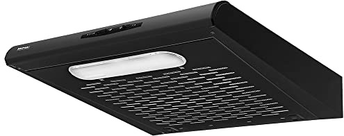 MPM -51-PX-72 Köksfläkt Under Kök 50cm, Infälld ångavdragare 175m3 Utomhus evakuering och recirkulerande, Kolfilter tillval, 3-växlad extraktion, LED, Svart