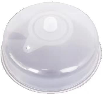 Cloche alimentaire transparente pour micro-ondes avec poignée - Protection anti-éclaboussures avec aérations pour vapeur - Garde le four à micro-ondes propre (1 paquet de 20 cm)