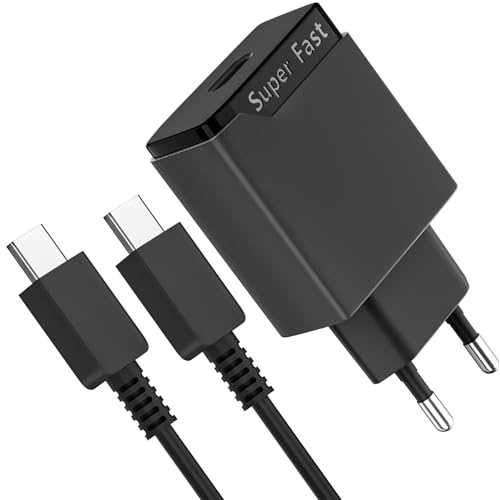 Newding Cargador Tipo C Carga Rápida 25W Compatible con Samsung Galaxy Tab | Cargador USB C para Samsung Galaxy Tab A11+, A11, S10 Lite, A9+, A9, S9, S9 FE+, Adaptador Móvil Súper Cable USB C 1.5M