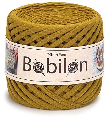 T-Shirt-Garn, Spaghetti-Garn zum Häkeln, Handstricken, DIY, Korb, Tasche, Geldbörse, weiche Baumwolle, 5-7 mm, Golden Lime | Feines Bändchengarn für präzise Makramee- & Häkelarbeiten – Golden Lime, ideal für filigrane Projekte