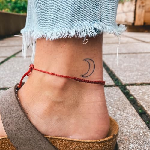 Inkster Tattoo - Kleiner Mond | vegane & wasserfeste Temporäre Tattoos für Erwachsene - EU-Kosmetikzertifizierte Farbe - revolutionäres 2 Wochen Tattoo | Premium Klebetattoos & Fake Tattoo