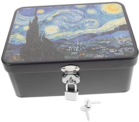 Zerodeko Scatola Chiave Rettangoli Biscotto Carta Fagiolo Casa Lettera Caso Trinket Petto Cm Scatola Lucchetto Banca Di Stoccaggio Foto Organizzatore Decorativo Regalo Porta