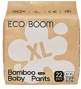 ECO BOOM Training Pants for Toddler Potty, Hypoallergenic for Sensitive Skin, Size 5 (XL) Suitable for 27 to 38lb, 22 Count