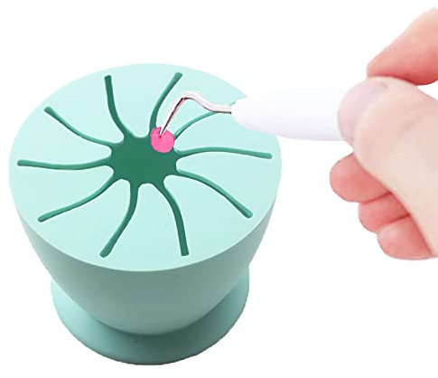 luckaide Outil de collecte de déchets - Ventouse en silicone pour inscription, silhouette, camée, élimination autocollante du vinyle (vert)