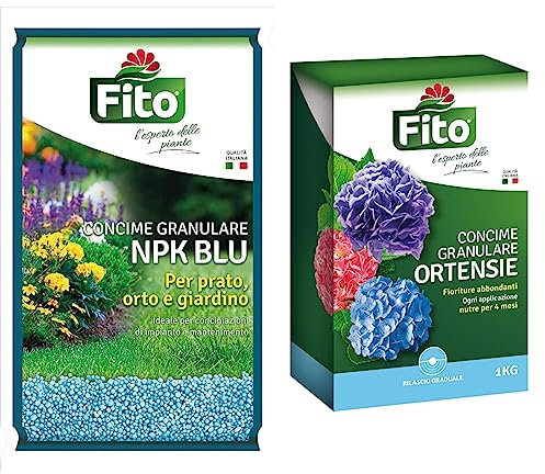 FitoFito NPK Blu & Concime granulare Ortensie Azalee e Rododendri, Verde, 14x6x25 cm, X210704Fito
