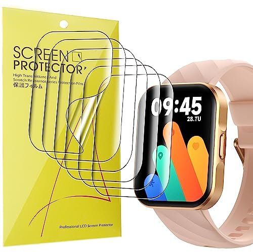 Blueshaweu Protector de pantalla compatible con Parsonver FIFIX1 Smartwatch de 1.94 pulgadas, [6 unidades] Película transparente de TPU de cobertura completa compatible con Parsonver 1.94 pulgadas HD