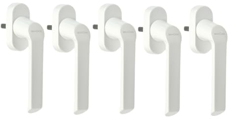 SCHÜCO Fenstergriffe CT70 Akustik weiß 234756 | als 5er Sparset | Hochwertige Optik und Qualität