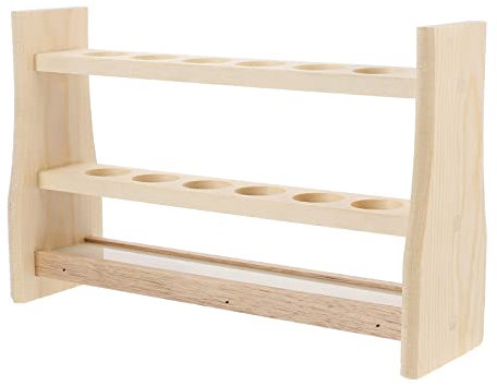 iplusmile Holz Reagenzglasständer Aufbewahrungsrack Für 6 Röhren Stabiler Holzhalter Für Wissenschaftliche Experimente 50ml Kapazität Einfaches Design Für Bildungseinrichtungen Und Hochschulen