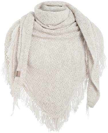Knit Factory - Amber Trekantssjal - Beige - 190x85 cm