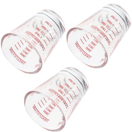 Alipis 3 Pièces Tasse à Mesurer Multifonction Pour Fluides Tasse Graduée Verre Pour Farine Et Poudre Accessoire De Cuisson Et Fournitures De Boulangerie