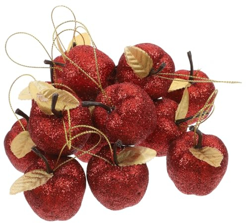 BUGUUYO 20stücke Weihnachtsbaum Dekoration Rote Äpfel Für Festliche Feiern Weihnachtsbaum Schmuck Weihnachtsdeko Für Zuhause Und Partys