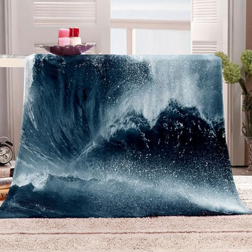 KQYLBM Decke Fleece Wellen Kinderdecke Kuscheldecke Winter 130 X 150 cm Cozy Blanket