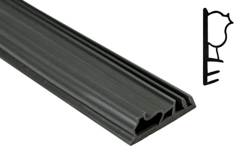 SN-TEC Universal Haustürdichtung/Türdichtung SK 318 in Anthrazit für 18mm Falzbreite und 5mm Nut (Gesamtbreite 24mm), für 3 bis 8mm Anschlagluft (Länge: 7 Meter) (SK 318 (18mm Falzbreite))