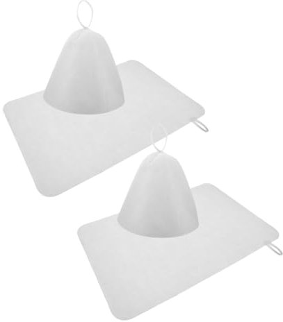 SMASOLO 2sets Felt Sauna Hat and Mat Set Absorbent Sauna Accessories for Home and Spa Comfortable Felt Cap and Thickened Floor Mat for Hair and Foot Relief White Set