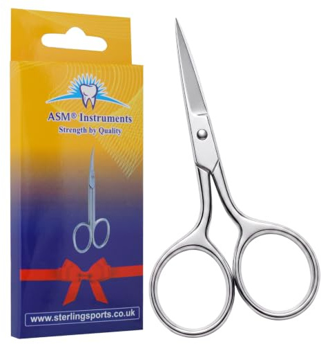 Cuticle Nail Scissors Stainless Steel for Eyebrow & Beard (Silver Lady)