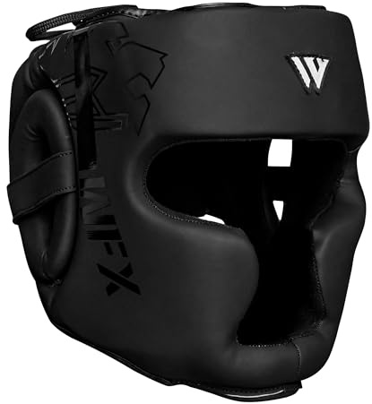 WFX Boxing Headguard, Premium Padded MMA, Boxings & Martial Arts Boxing Headgear for Men & Women, Adjustable Fit, Lightweight Protection Head Guards Boxings, Training & Sparring (M)
