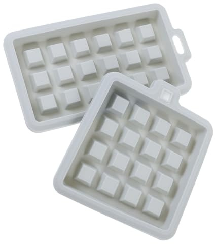 Toyvian 2 Moldes Rectangulares de Silicona para Hacer Gofres y Pasteles, Fáciles de Limpiar Diseño Simple para Uso en Casa y Repostería