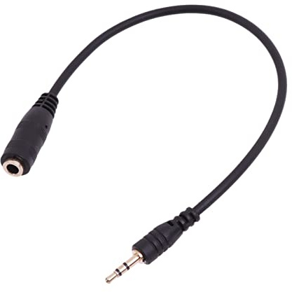 2.5mm Male to 3.5mm Female Stereo Audio Cable Gold Plated Aux Extension Cable
