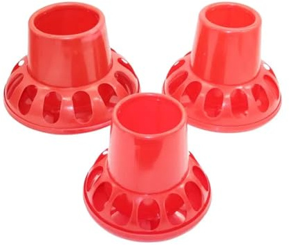 Fjäderfämatare, Automatisk matare for kyckling och vaktel i plast, röd, 1,5–3 kg, 5 st(XL)