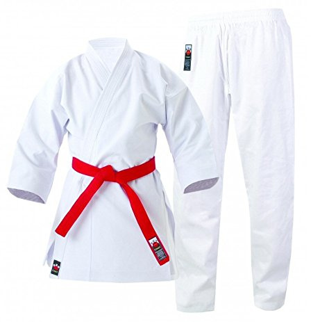Cimac Karate Gi Suit White Student Training & Sparring Uniform 14oz, 380 Gram Suit, Japanese Cut, Cotton, Martial Arts Uniform With Drawstring Waistband. Adult, Kids,