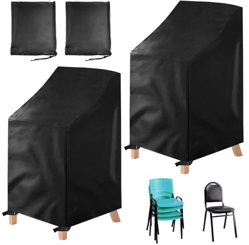 SLTAXAR 2 Copertura per Sedie da Giardino Impermeabile,120x75x75cm Tessuto Oxford 210D Coprisedia da Giardino Impermeabile,Copertuta Protettiva per Sedie Telo Coprisedie da Esterno,Antivento,Anti-UV