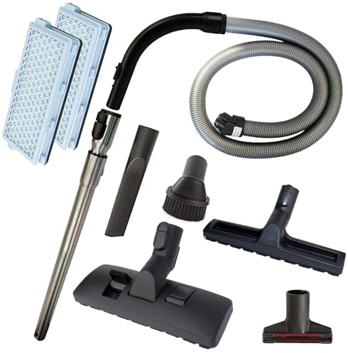 Ersatzteile Set kompatibel mit Miele Complete C3 S8 S8340 S8430 S8520 S8530 | Kombidüse + Rohr + Handgriff + Schlauch + Düsen + 2 HEPA Filter Zubehör S8710 S8730 S8790 Bodendüse Düse
