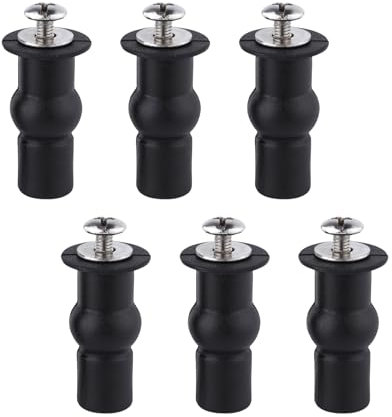 6 Stück Toilettendeckel Befestigung,Wc Sitz Befestigung von Oben,Wc Befestigung,Halterung,Toilettensitz Screw,Befestigungsset Klodeckel,Universal Schrauben Ersatzteile für Toilettensitze Schraubensatz