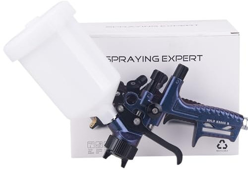 Pistola pulverizadora neumática de Alta atomización, respetuosa con el Medio Ambiente, for reparación de Muebles, Chapa de Coche, Pintura en Aerosol Boutique(Silver)