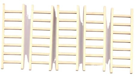 VCSZYAFX Lot de 5 échelles en Bois 2 x 6 cm for décoration d'intérieur