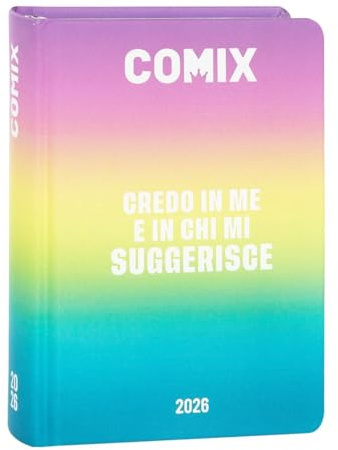 COMIX - Diario Giornaliero 16 Mesi, Diario Scuola 2025-2026, con Copertina Rigida, Ideale per la Scuola Media e Superiore, 13x17.8h cm, Sunrise