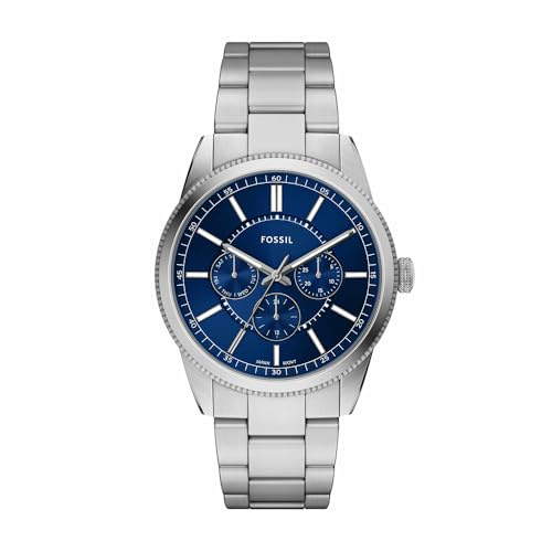 Fossil Pearson Orologio Uomo, Movimento Multifunzione al Quarzo con cinturino in acciaio inossidabile o pelle
