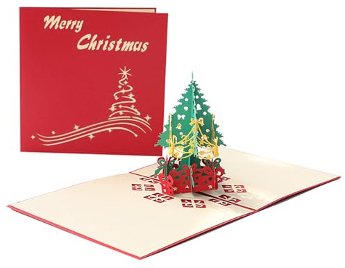 2 Piezas Tarjetas De Navidad 3D Pop-Up Felicitaciones 3D Tarjetas De Felicitación Tarjetas Navideñas Con Sobres Tarjetas Navideñas Regalos Para Niños Amigos Familia
