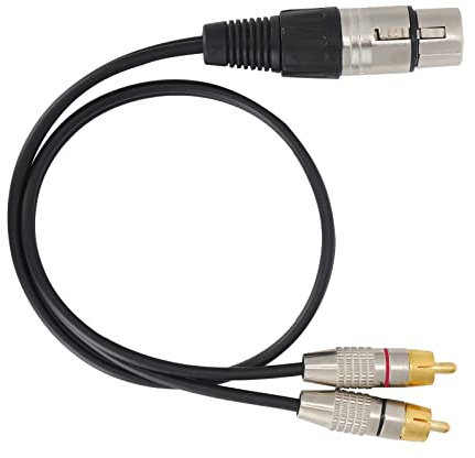 Dioche Répartiteur, Répartiteur XLR 1 Câble XLR Femelle vers 2 Fiches Mâles – Blindage Haute densité pour Cinéma Maison et équipement Professionnel (Prise Femelle 1m/3.3ft)