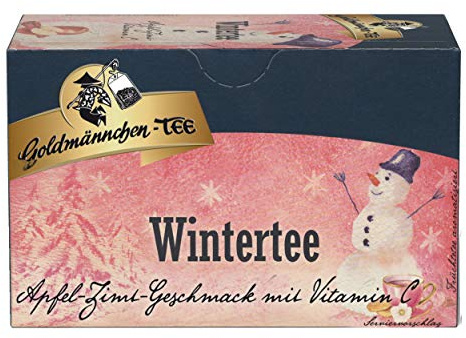 Goldmännchen Wintertee Apfel-Zimt-Vitamin C, Früchtetee, 20 einzeln versiegelte Teebeutel
