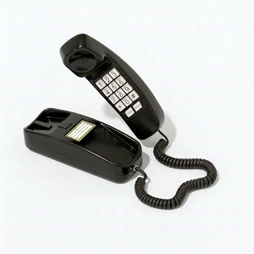 iSoHo Big Button Corded Phone for Seniors – Easy-to-Use Landline with Lighted Keypad, Ergonomic Handset & No Power Needed – Retro Home Phone for Elderly, Visually Impaired & Hard of Hearing, Black
