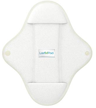 Amrcas - Compresa y salvaslip de tela reutilizable blanca, talla: M