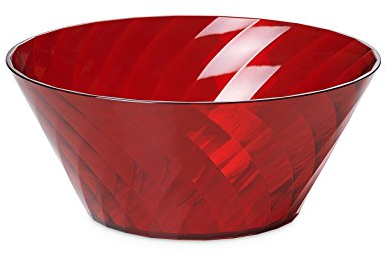 Omada Design Ensaladera diámetro 26 cm en acrílico con efecto diamante, fácilmente apilable y apta para lavavajillas, Diamond Line