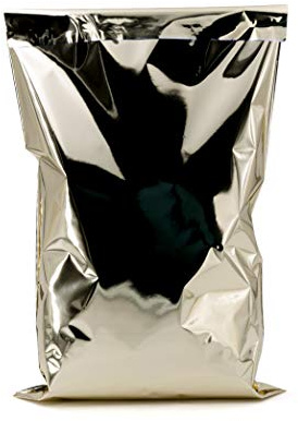 Italpak Sacchetti Regalo con Chiusura, Buste Metallizzate con patella adesiva Tinta Unita 50 pz, 35x47+4cm, Oro