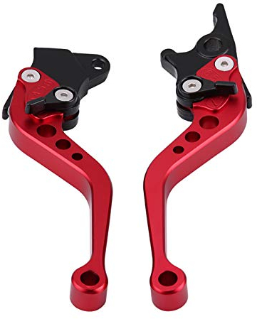 Hlyjoon Leva Freno Frezzione Per Beta 50Rr Moto Pieghevole + Leve Moto, 2Pcs Motorcycle 22Mm 7/8 Cnc Alluminio Frizione Del A Tamburo Maniglia Parti Di Ricambio Adatto Gy6 Cg125(Rosso)