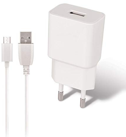 MaxLife - Chargeur USB 1A + Câble Compatible avec Huawei Honor 9X Lite - 8A - 10 Lite - 8X - 7A - 9 Lite - 7X - 6A - 6X Pro - 6X