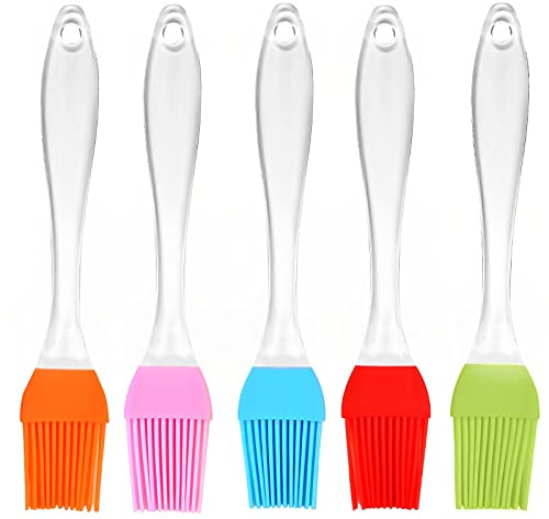 Silicone Pastry Brush 5 Pack Basting Brush Heat Resistant Kitchen Food Brushes for Cooking Basting BBQ Baking