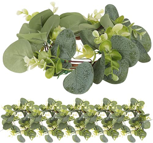Toyvian 6stücke Teiliges Künstliche Eukalyptus Kränze Dekorative Kerzenringe Für Tisch Und Pflegeleichte Blumenarrangements Für Feste Und Hochzeiten Echter Look