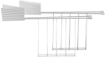 Alessi Plissé MDL08RA W - Design Set Bestehend aus Zwei Toasterzangen, aus Edelstahl und aus Thermoplastischem Harz, Weiß