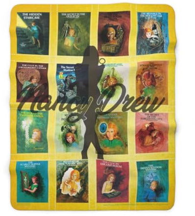 Storiarts Nancy Drew Sherpa Fleece Book Blanket Yellow 60 × 80