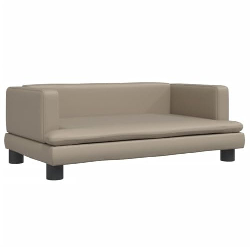 vidaXL Kindersofa, Couch für Kinder, Kindercouch mit runden Kanten, Kindersessel Minisofa Polstersofa Kindermöbel Sofa Kinderzimmer, Cappuccino Kunstleder